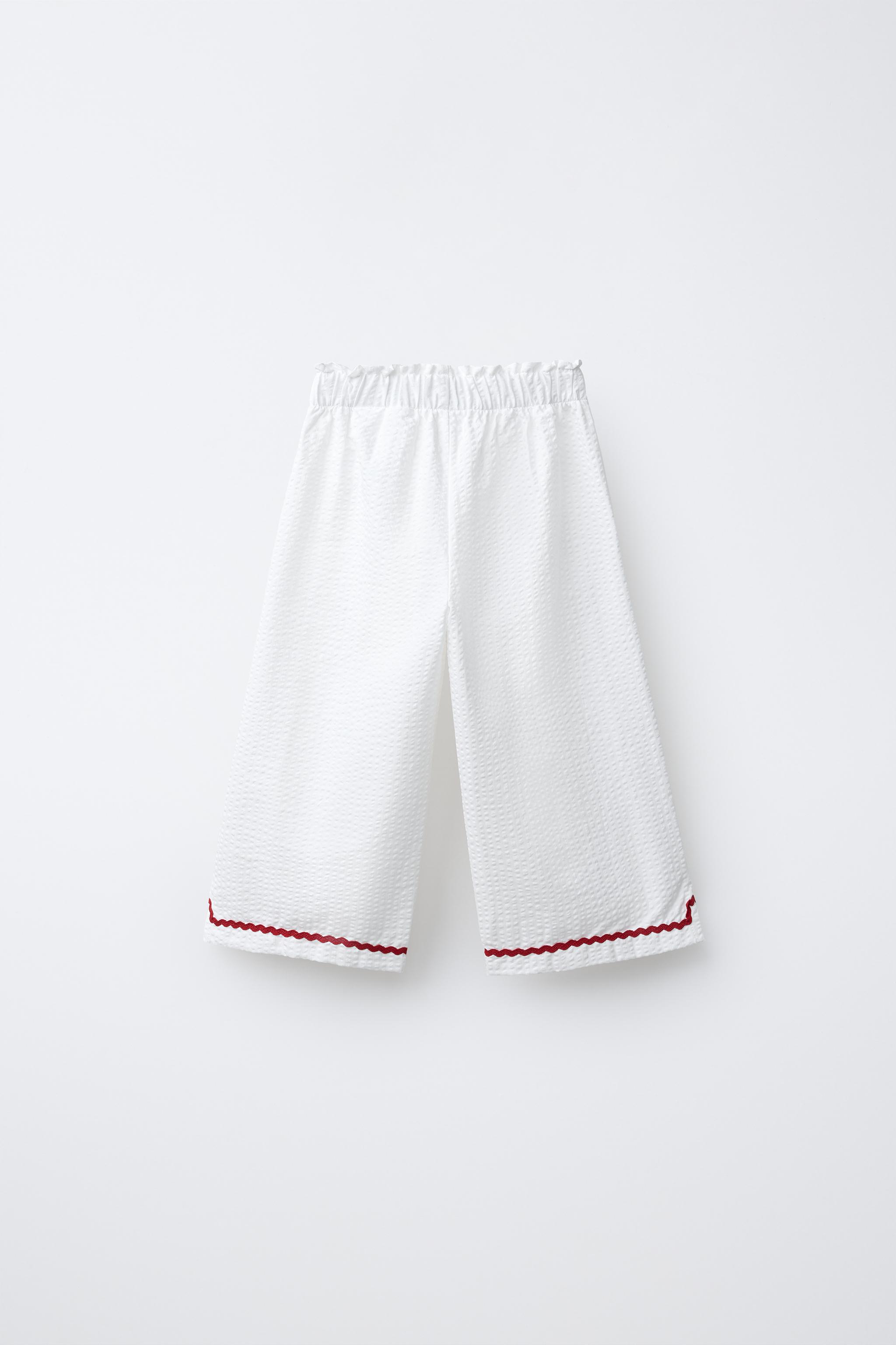 PANTALON JUPE-CULOTTE TEXTURÉ ONDULINE CONTRASTE